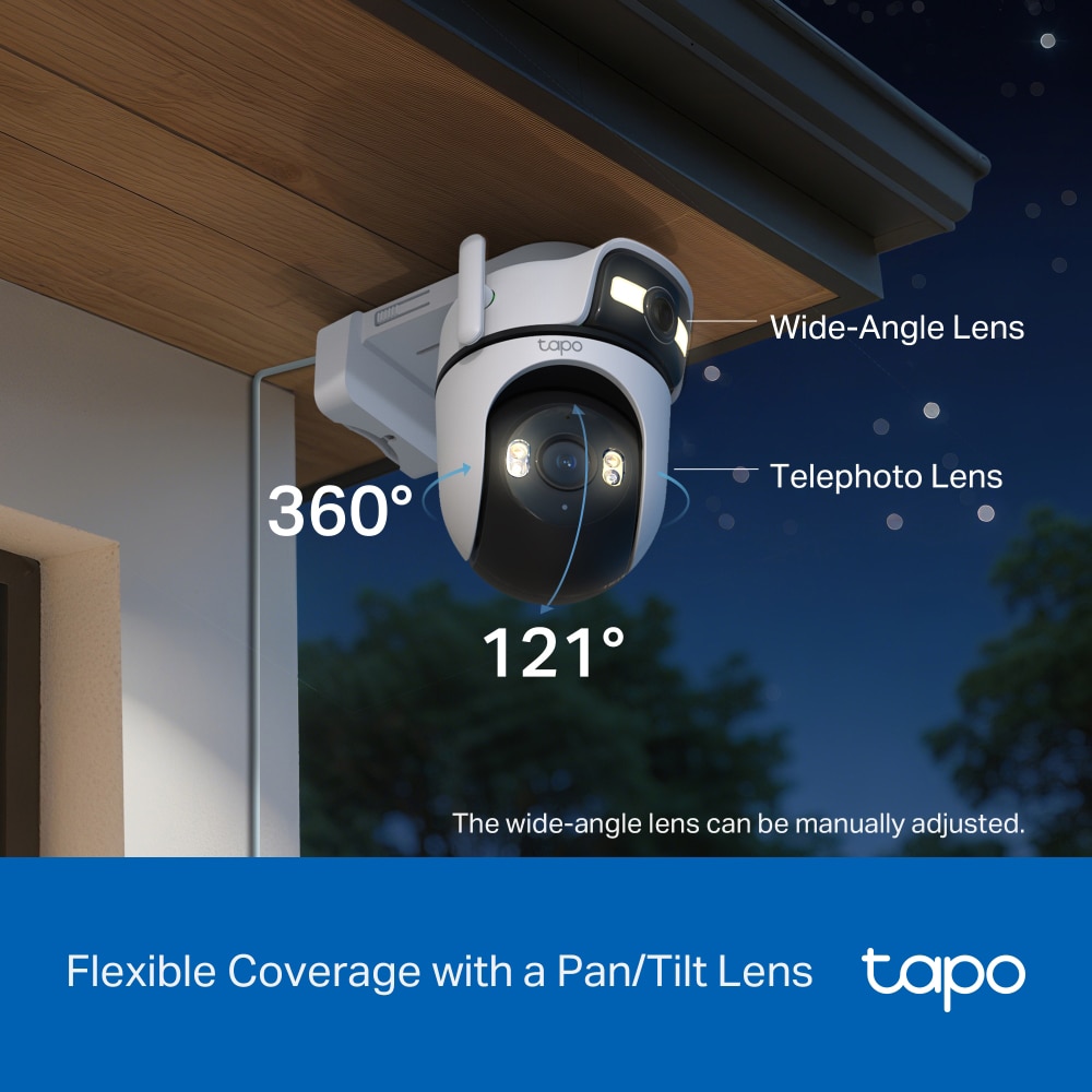 Camera IP Wireless TP-LINK Tapo C545D, 2K 1296p, IR, NightVision, alb