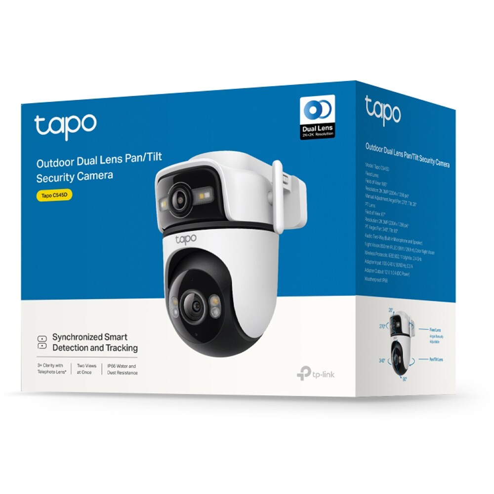 Camera IP Wireless TP-LINK Tapo C545D, 2K 1296p, IR, NightVision, alb