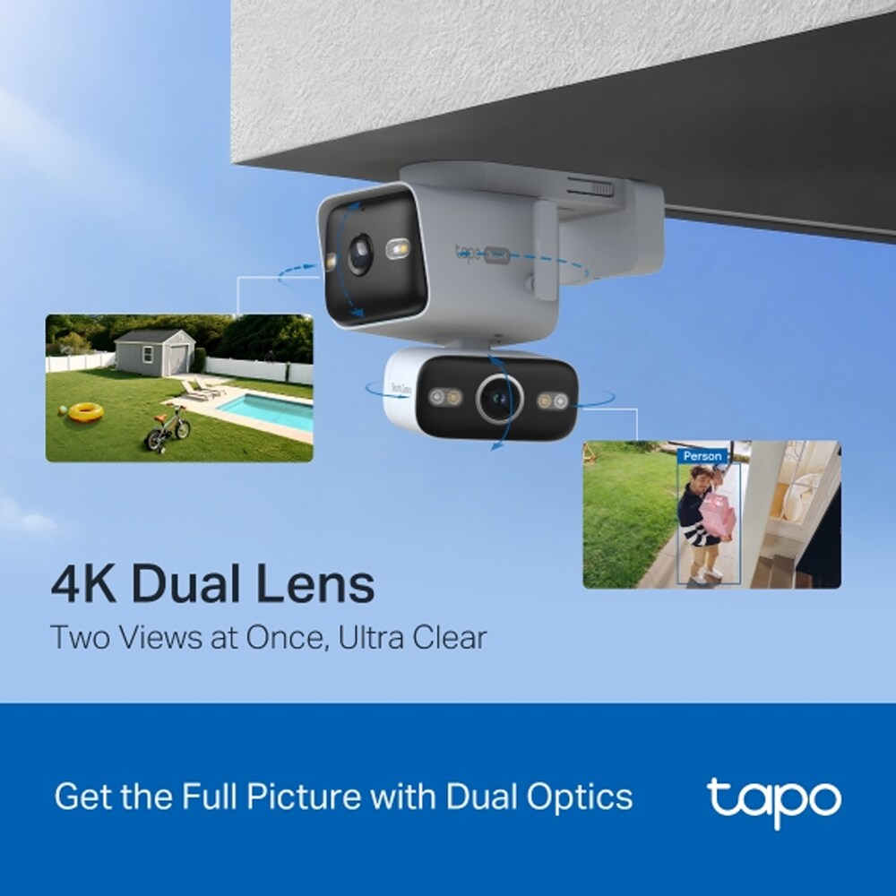 Camera IP Wireless TP-LINK Tapo C575D, 4K, IR, Night Vision, alb