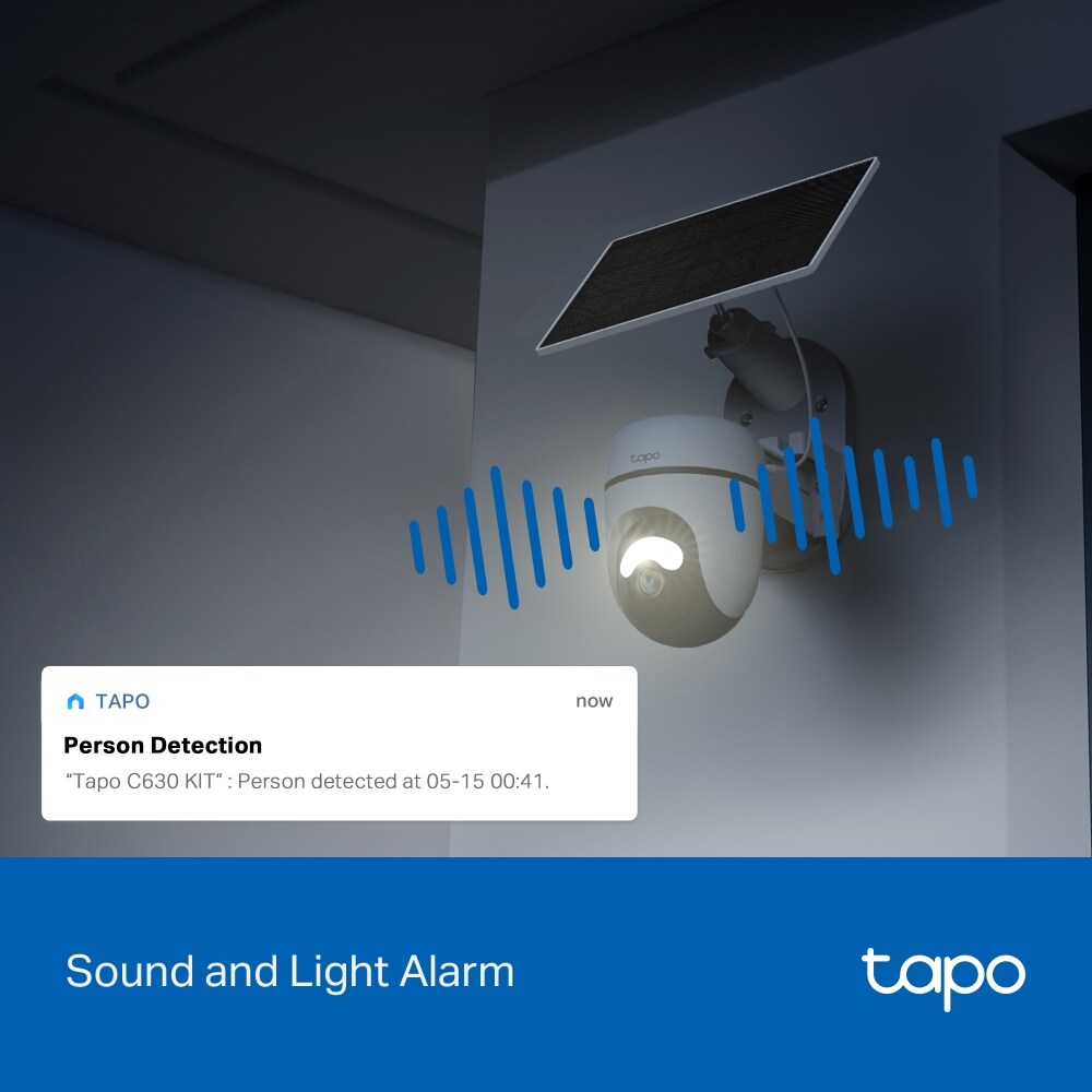 Kit Camera IP Wireless exterior TAPO C630KIT, 5MP, 2K, IP65, IR 16m, Night Vision, alb