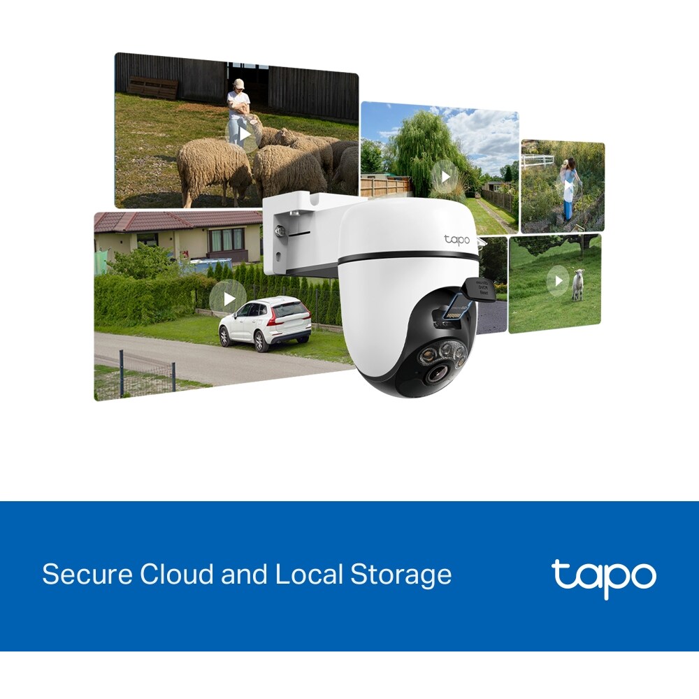 Kit Camera IP Wireless exterior TAPO C630KIT, 5MP, 2K, IP65, IR 16m, Night Vision, alb