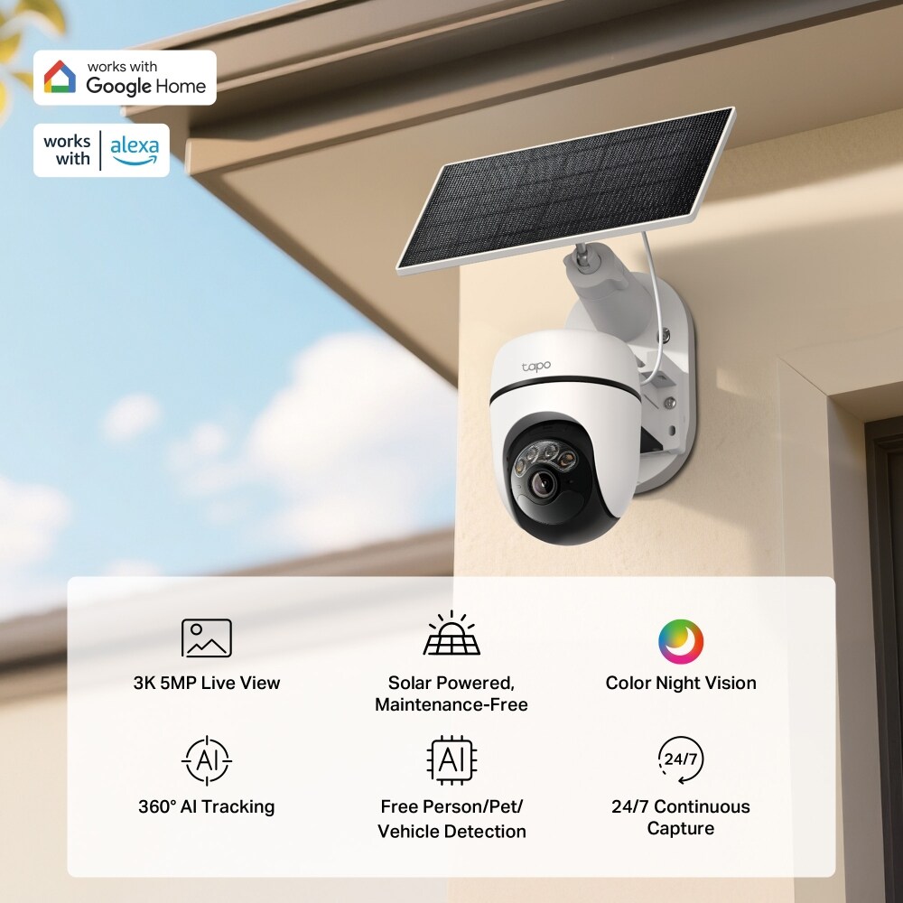 Kit Camera IP Wireless exterior TAPO C630KIT, 5MP, 2K, IP65, IR 16m, Night Vision, alb