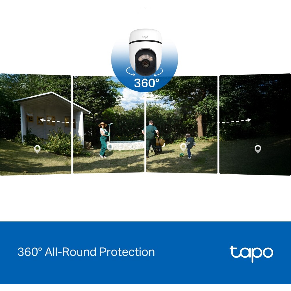 Kit Camera IP Wireless exterior TAPO C630KIT, 5MP, 2K, IP65, IR 16m, Night Vision, alb