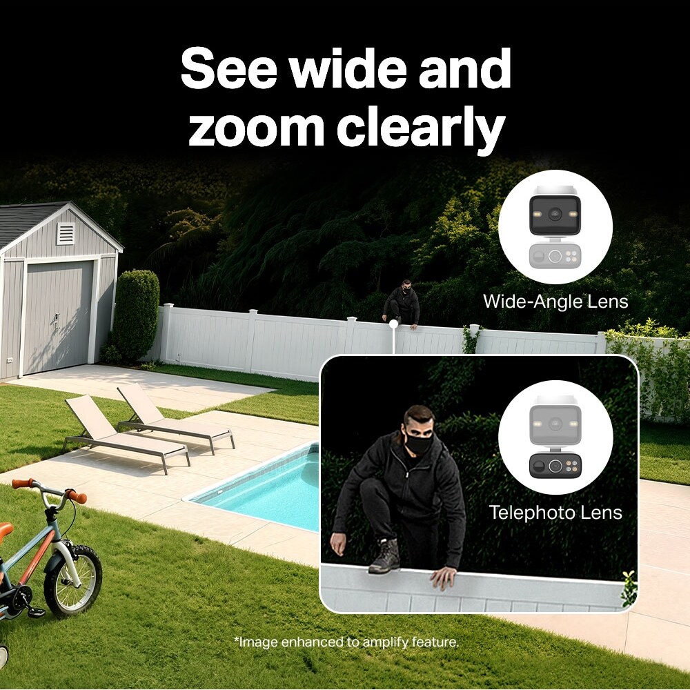 Kit Camera IP Wireless exterior TAPO C645DKIT, 2 x 3MP, 2K, IP65, IR 10m, Night Vision, alb