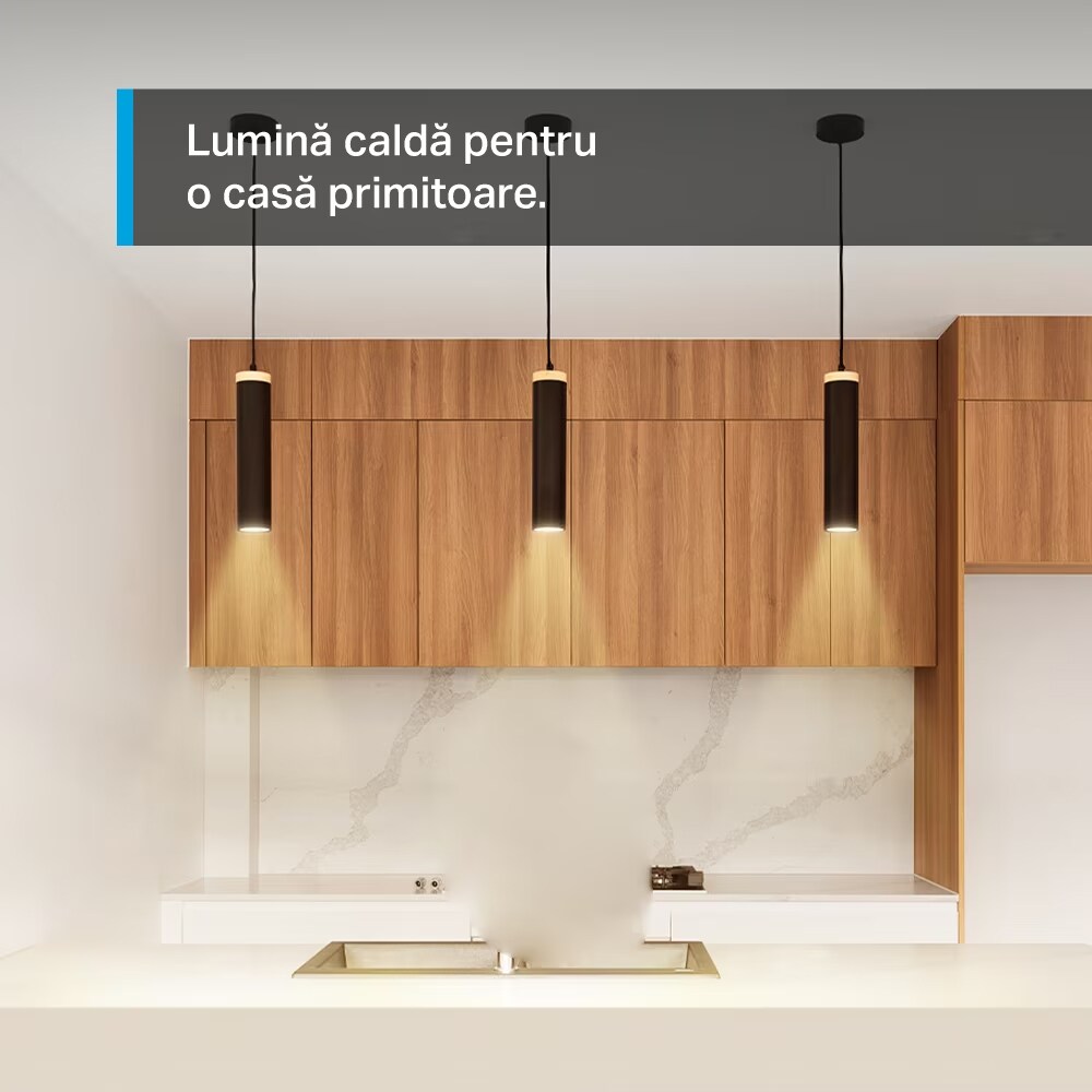 Bec LED Smart TAPO L610, GU10, 2.9W, 350lm, 2700K, Wi-Fi, lumina variabila, compatibil Alexa, Google Assistant