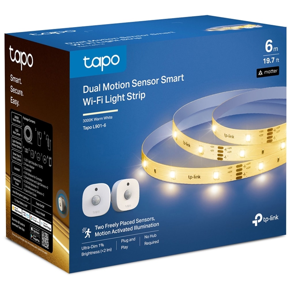 Banda LED Smart TAPO L901-6, Wi-Fi, Bluetooth, 12W, 1200lm, 6m