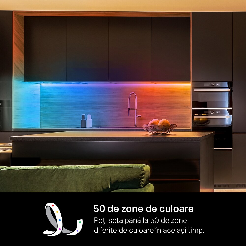 Banda LED Smart TAPO L930-10, Wi-Fi, RGBW, 24W, 2000lm, 2 x 5m