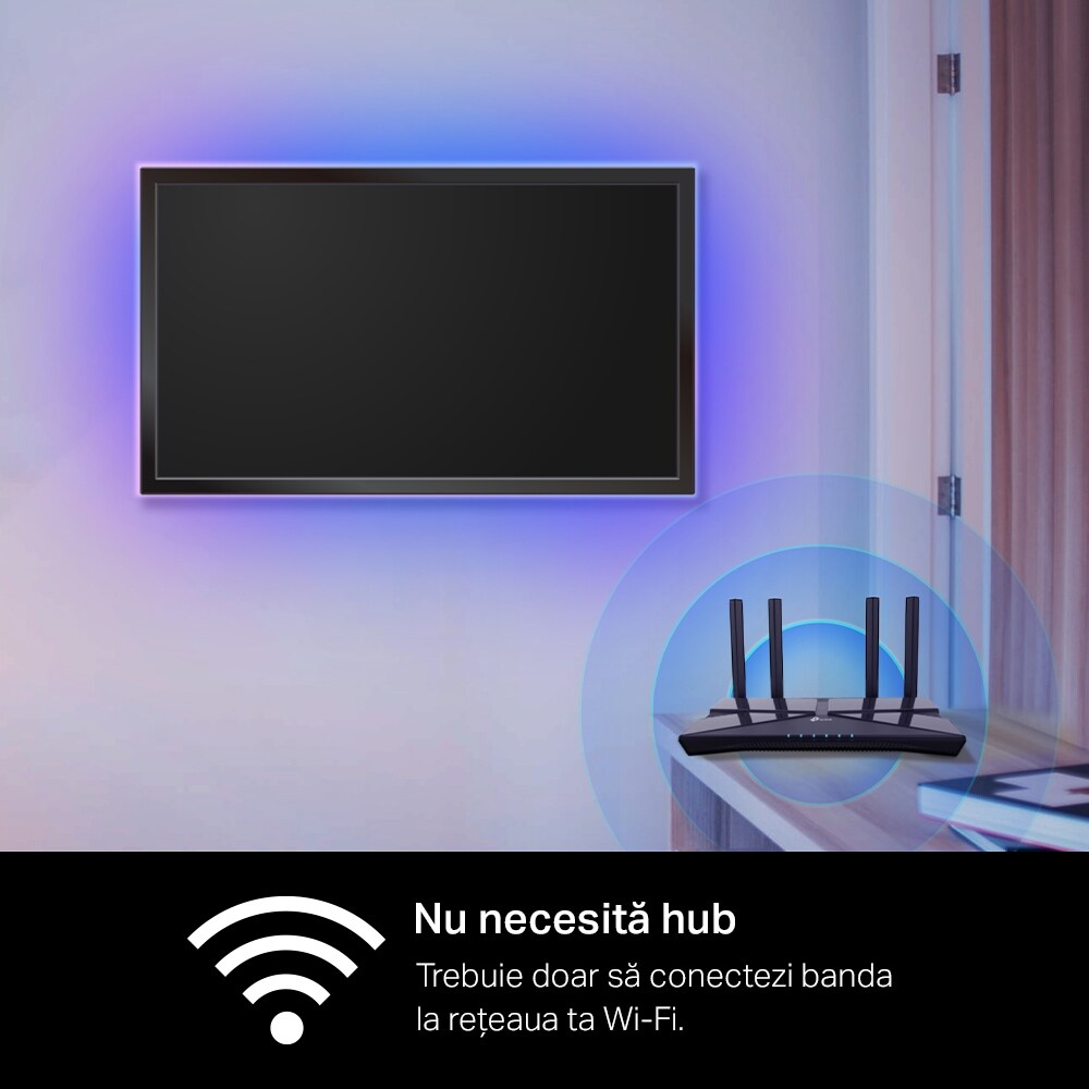 Banda LED Smart TAPO L930-10, Wi-Fi, RGBW, 24W, 2000lm, 2 x 5m