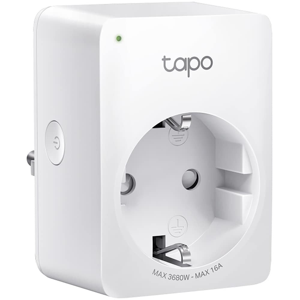 Priza Smart TAPO P110M, Wi-Fi, Bluetooth, 3680W, 16A, control vocal, monitorizare energie, alb