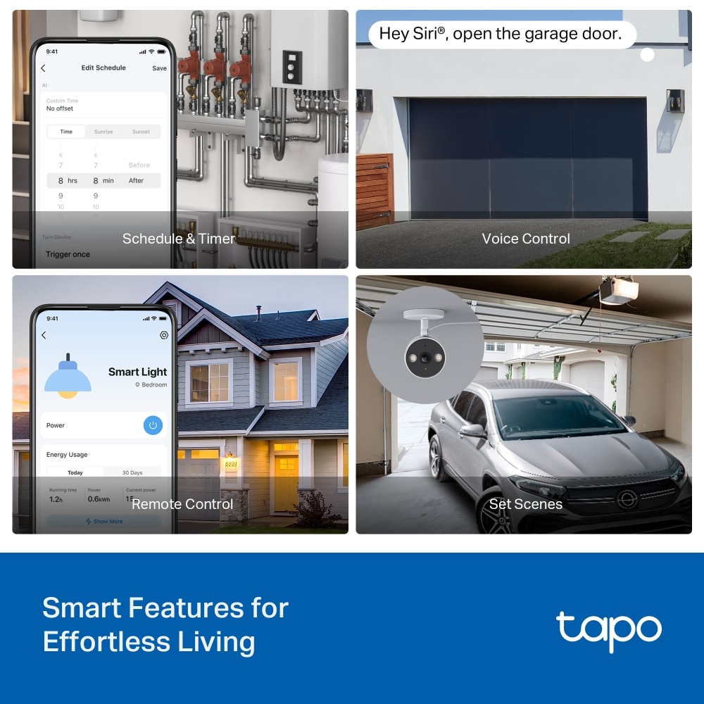 Modul de comutare inteligent TP-LINK Tapo S110E, Wi-Fi, alb