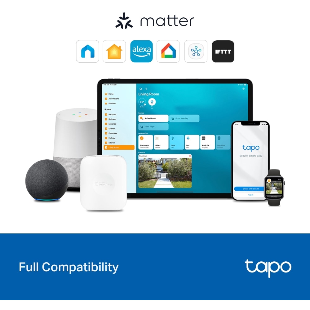 Modul de comutare inteligent TP-LINK Tapo S110E, Wi-Fi, alb