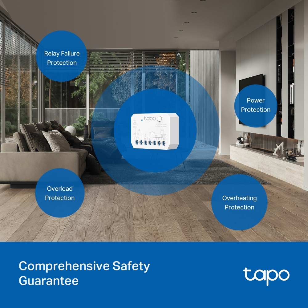 Modul de comutare inteligent TP-LINK Tapo S110E, Wi-Fi, alb