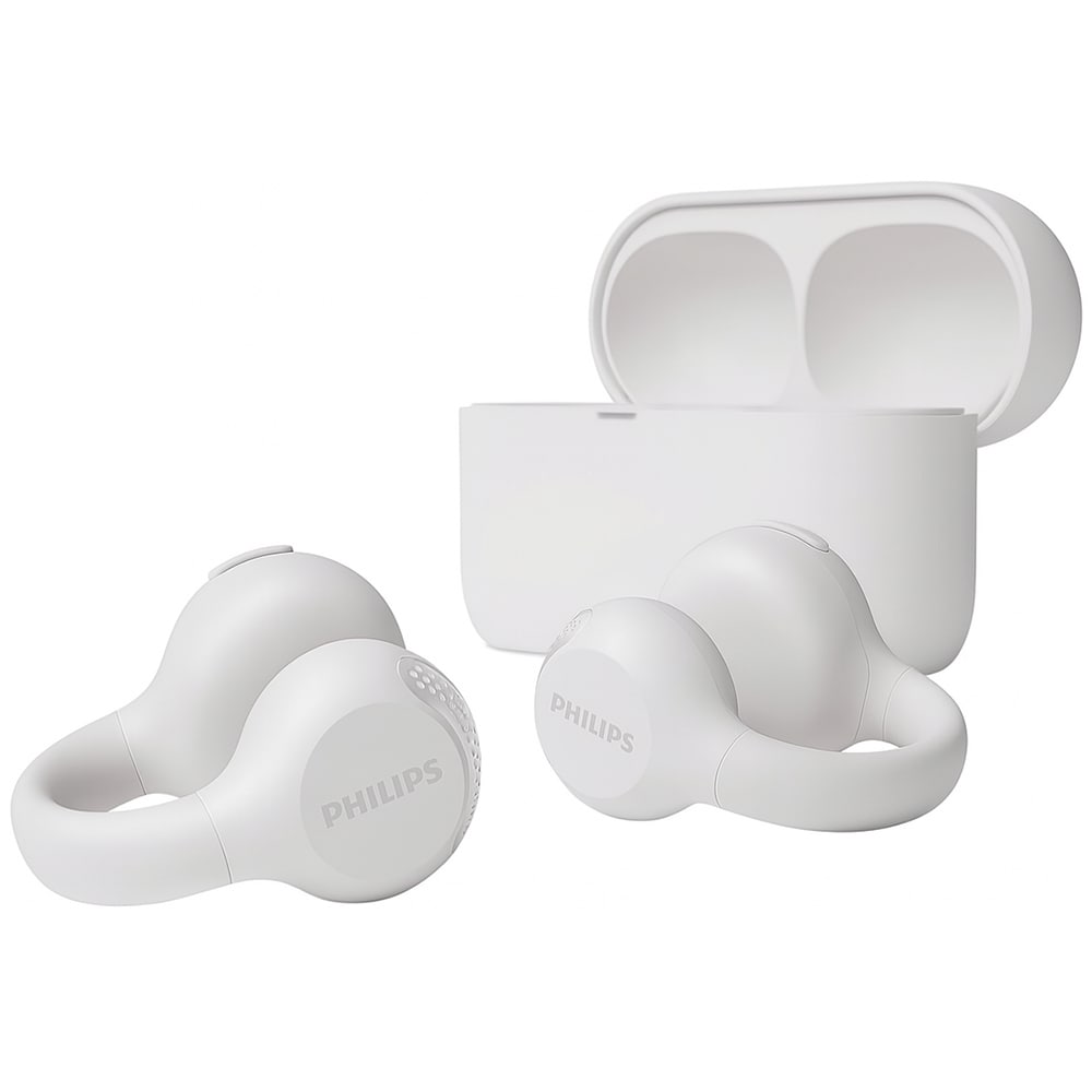  Casti PHILIPS TAQ2000WT/00, True Wireless, Bluetooth, Open-ear, Microfon, alb