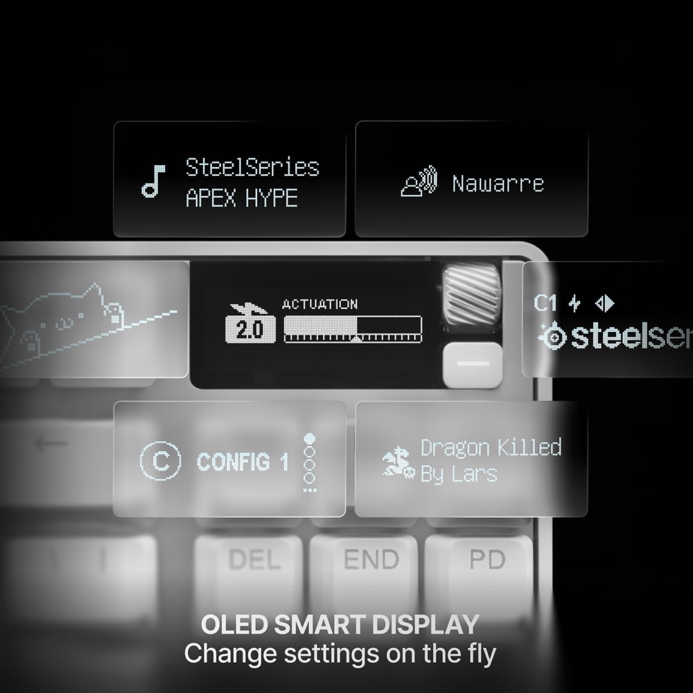 Tastatura Gaming Mecanica STEELSERIES Apex Pro TKL Gen 3, USB, Layout US, alb