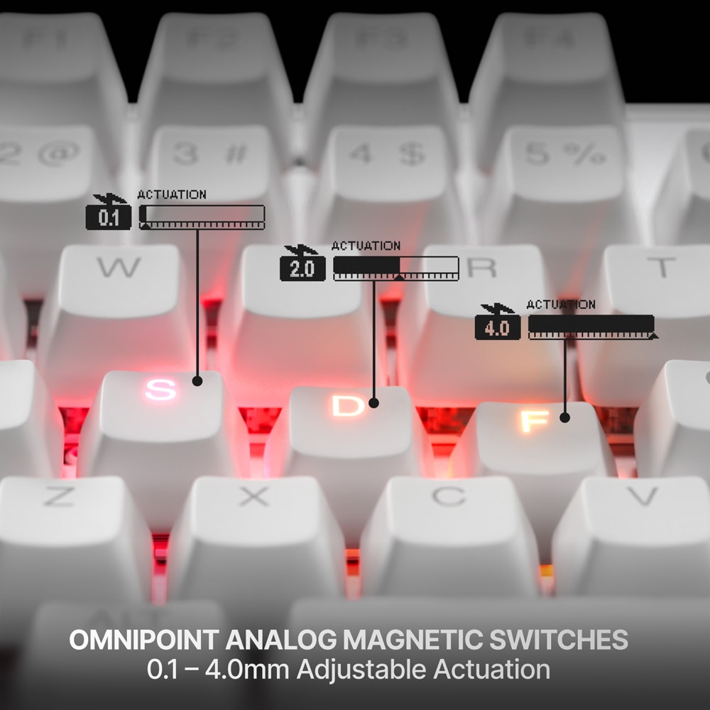 Tastatura Gaming Mecanica STEELSERIES Apex Pro TKL Gen 3, USB, Layout US, alb