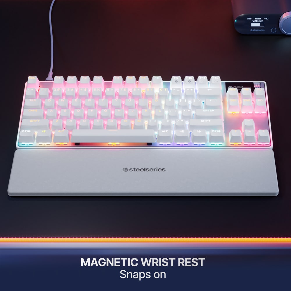 Tastatura Gaming Mecanica STEELSERIES Apex Pro TKL Gen 3, USB, Layout US, alb