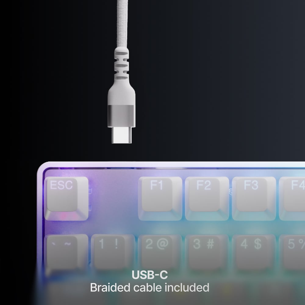 Tastatura Gaming Mecanica STEELSERIES Apex Pro TKL Gen 3, USB, Layout US, alb