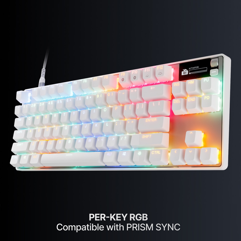 Tastatura Gaming Mecanica STEELSERIES Apex Pro TKL Gen 3, USB, Layout US, alb