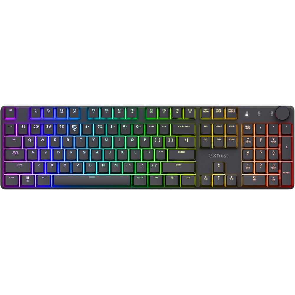 Tastatura Gaming Wireless Mecanica TRUST GXT 868 Torix, USB, Layout US, negru