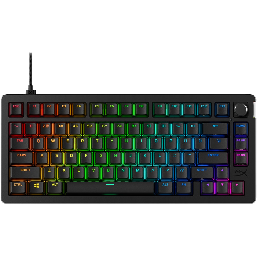 Tastatura Gaming mecanica HyperX Alloy Rise 75, Linear Switch, USB, Layout US INT, negru