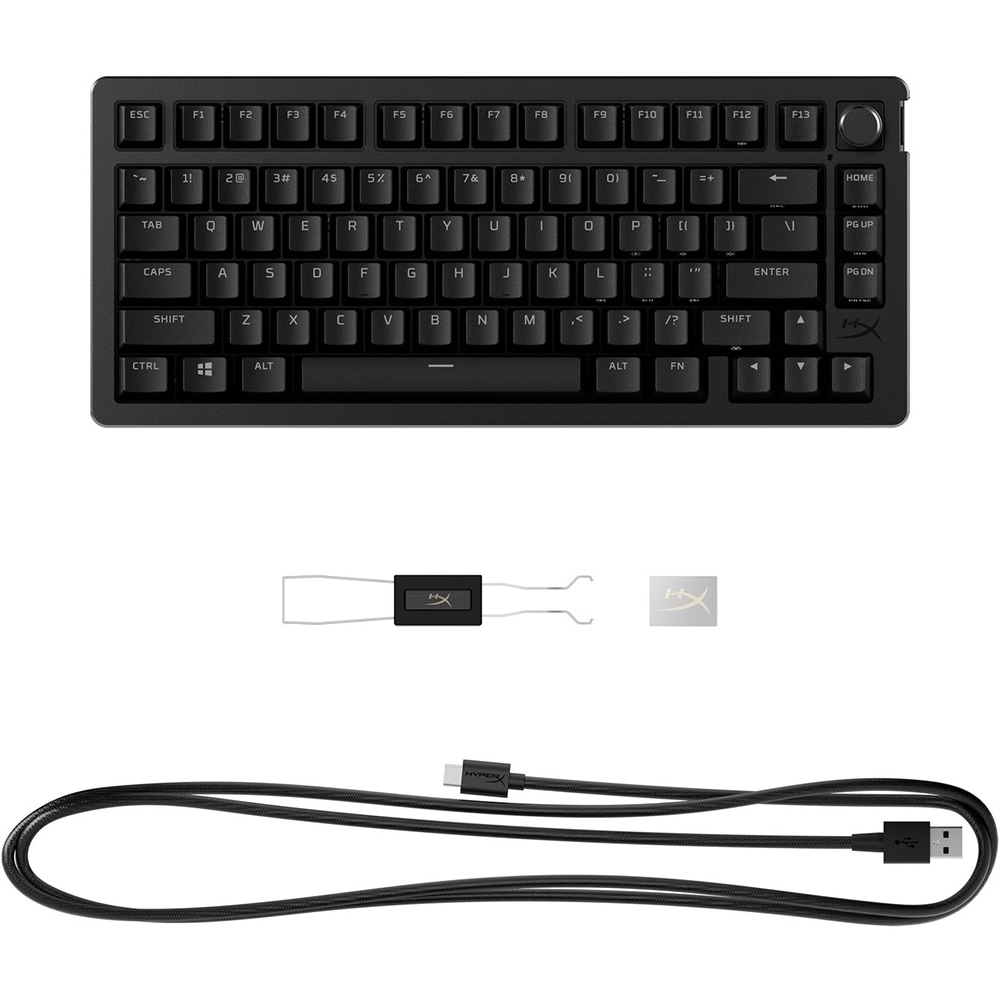 Tastatura Gaming mecanica HyperX Alloy Rise 75, Linear Switch, USB, Layout US INT, negru