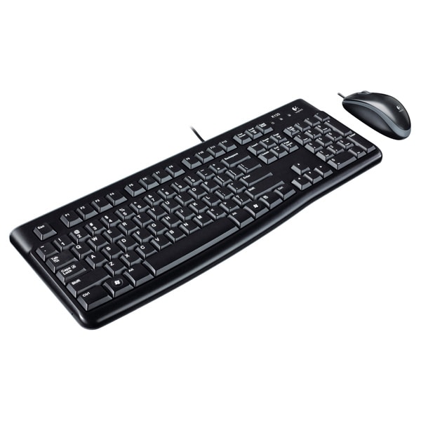 Kit tastatura si mouse cu fir LOGITECH MK120, USB, Layout US INT, negru