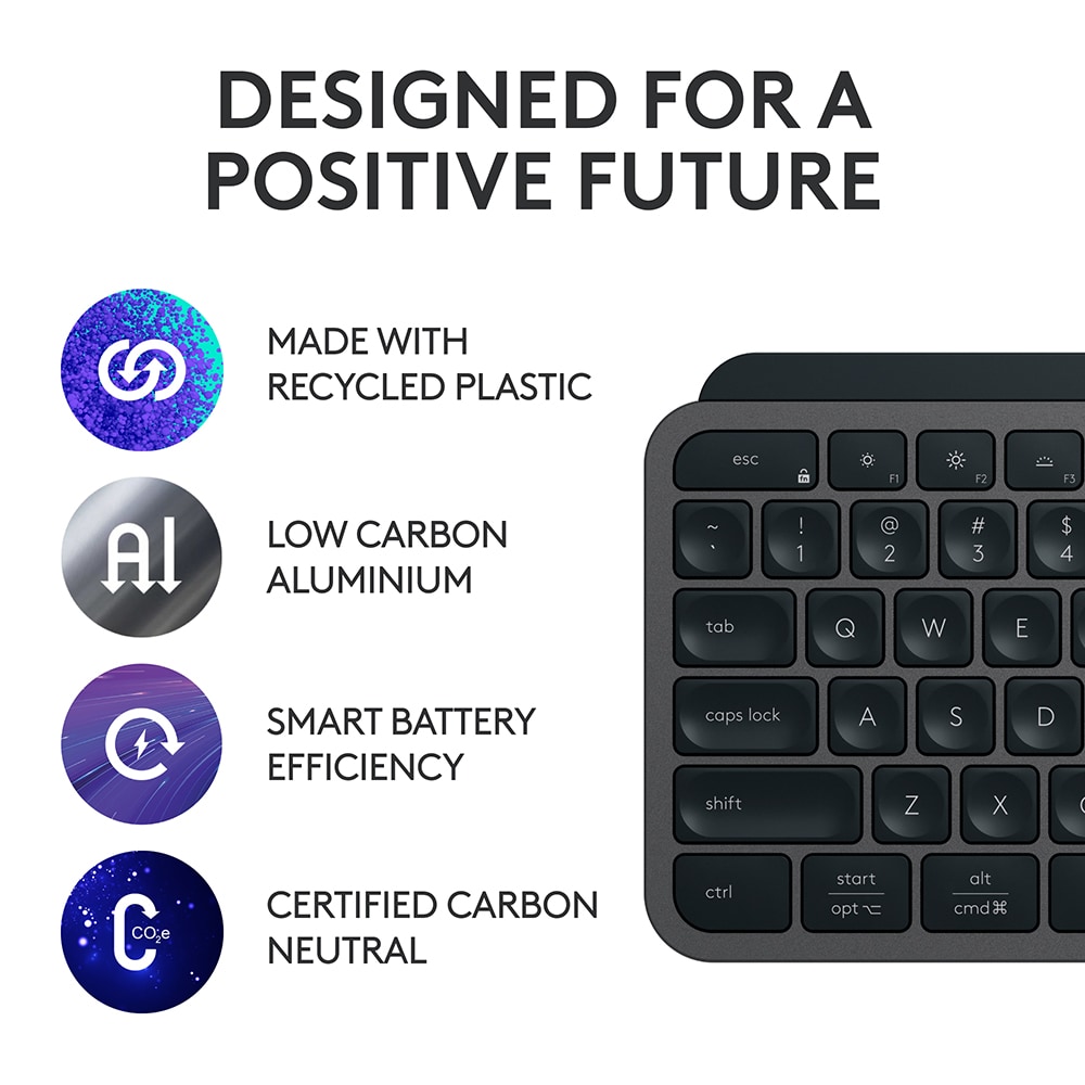 Tastatura Wireless LOGITECH MX Keys S, USB, Bluetooth, US INT, grafit