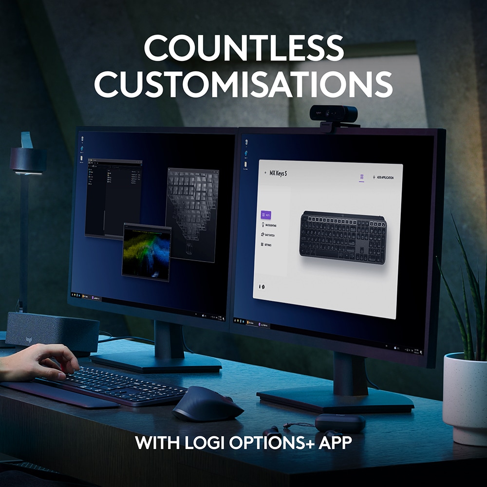 Tastatura Wireless LOGITECH MX Keys S, USB, Bluetooth, US INT, grafit