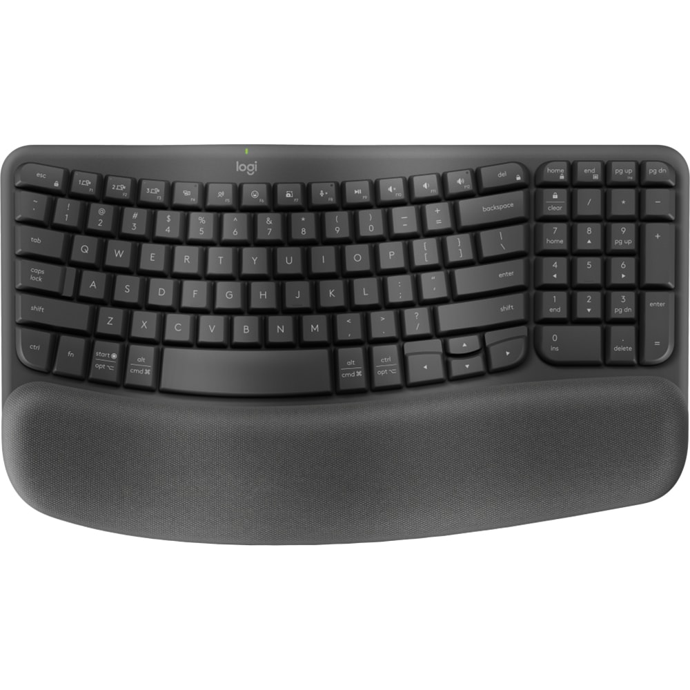 Tastatura wireless LOGITECH Wave Keys, Bluetooth, USB, Layout US INT, grafit