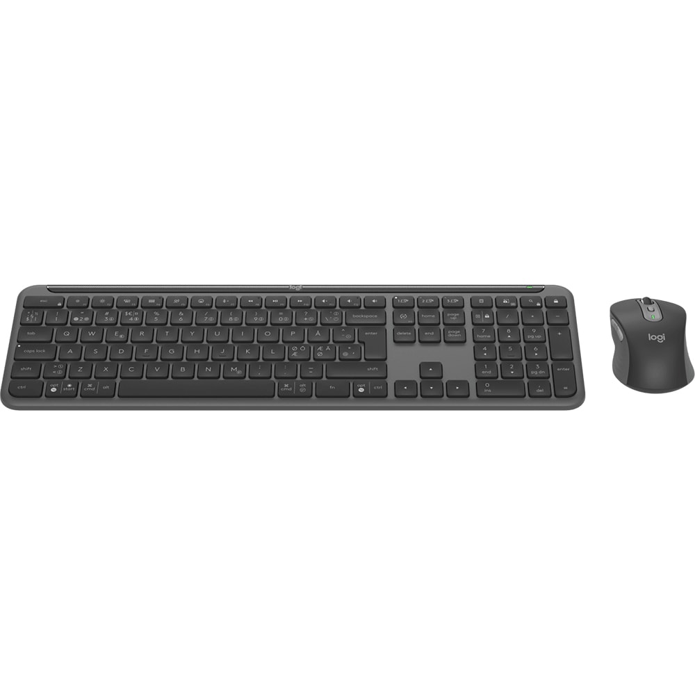 Kit tastatura si mouse Wireless LOGITECH MK950, USB, Bluetooth, US INT, grafit