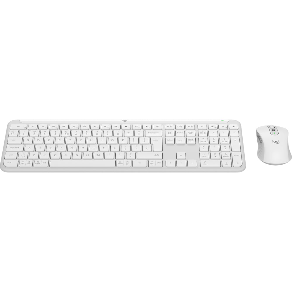 Kit tastatura si mouse Wireless LOGITECH MK950, USB, Bluetooth, US INT, alb