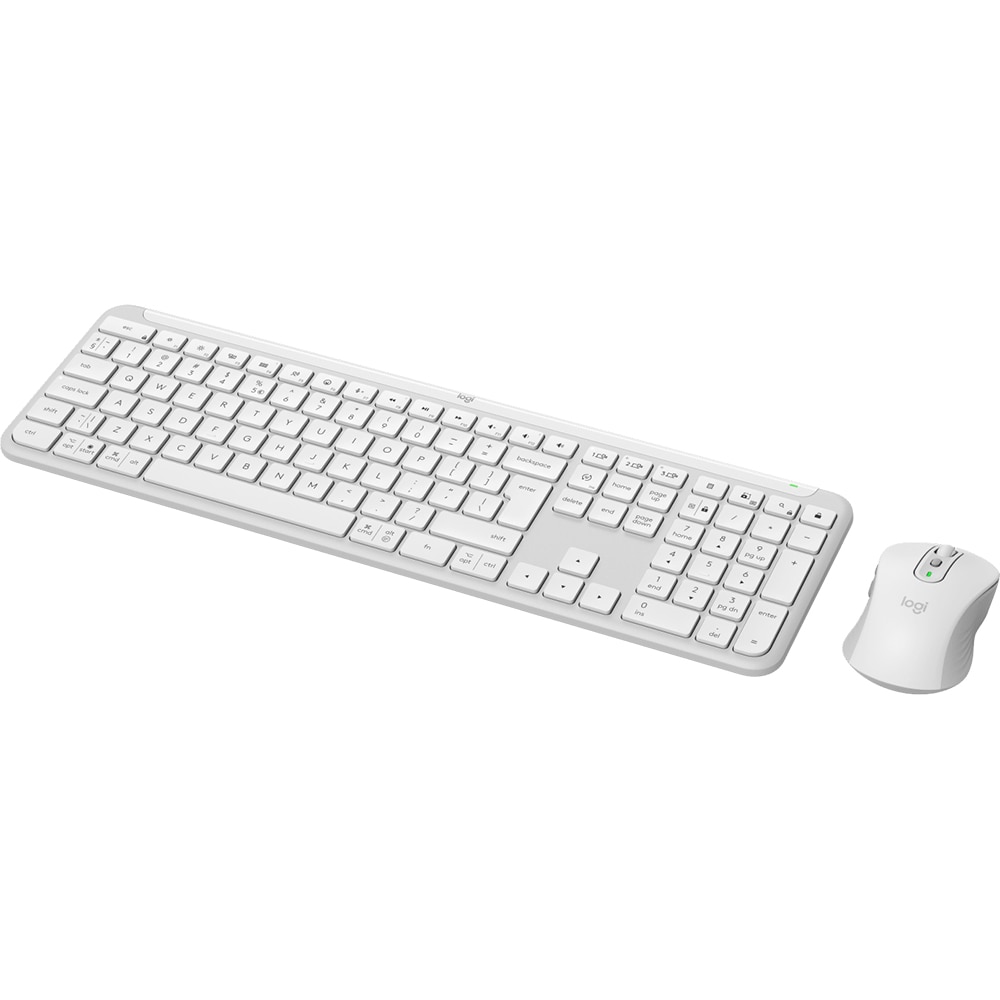 Kit tastatura si mouse Wireless LOGITECH MK950, USB, Bluetooth, US INT, alb