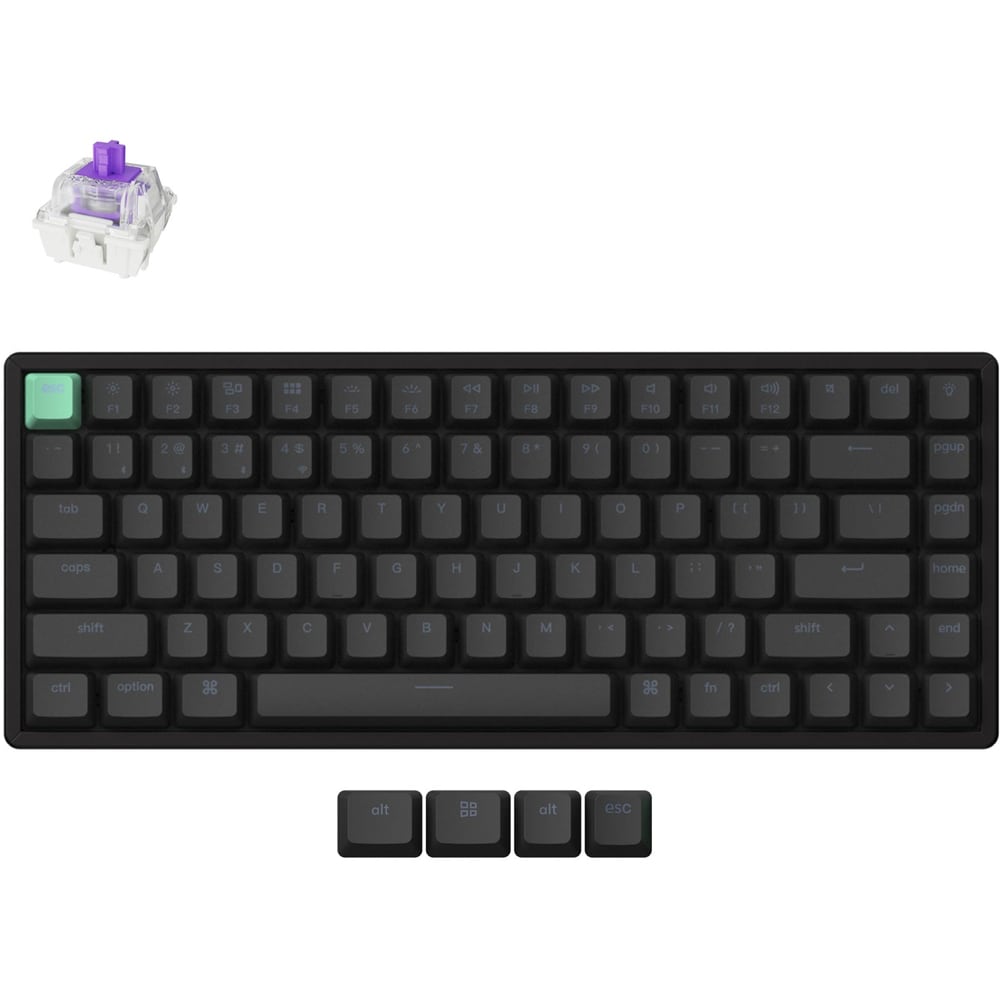 Tastatura Gaming Wireless magnetica KEYCHRON K2 HE K2H-J1, Bluetooth, USB, Layout US, negru