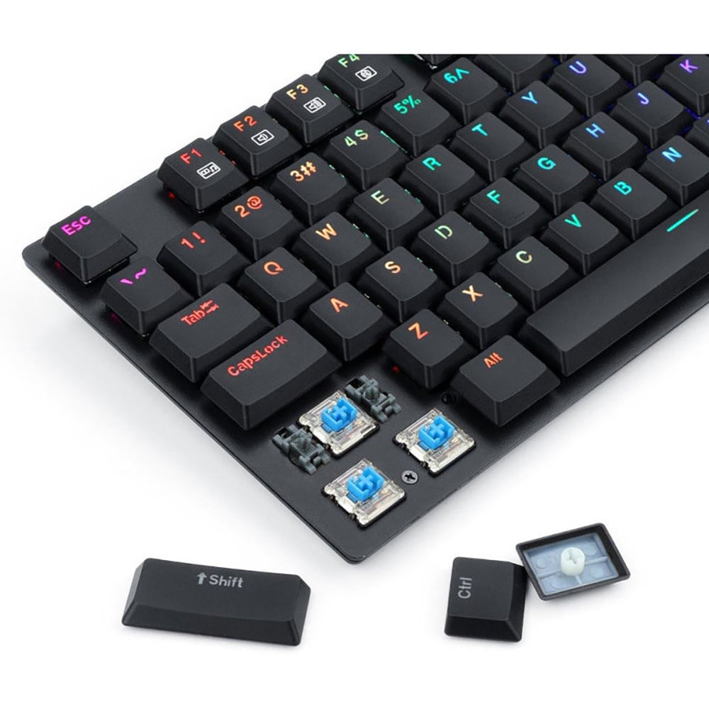 Tastatura gaming REDRAGON APS TKL, Layout US, USB-C, negru