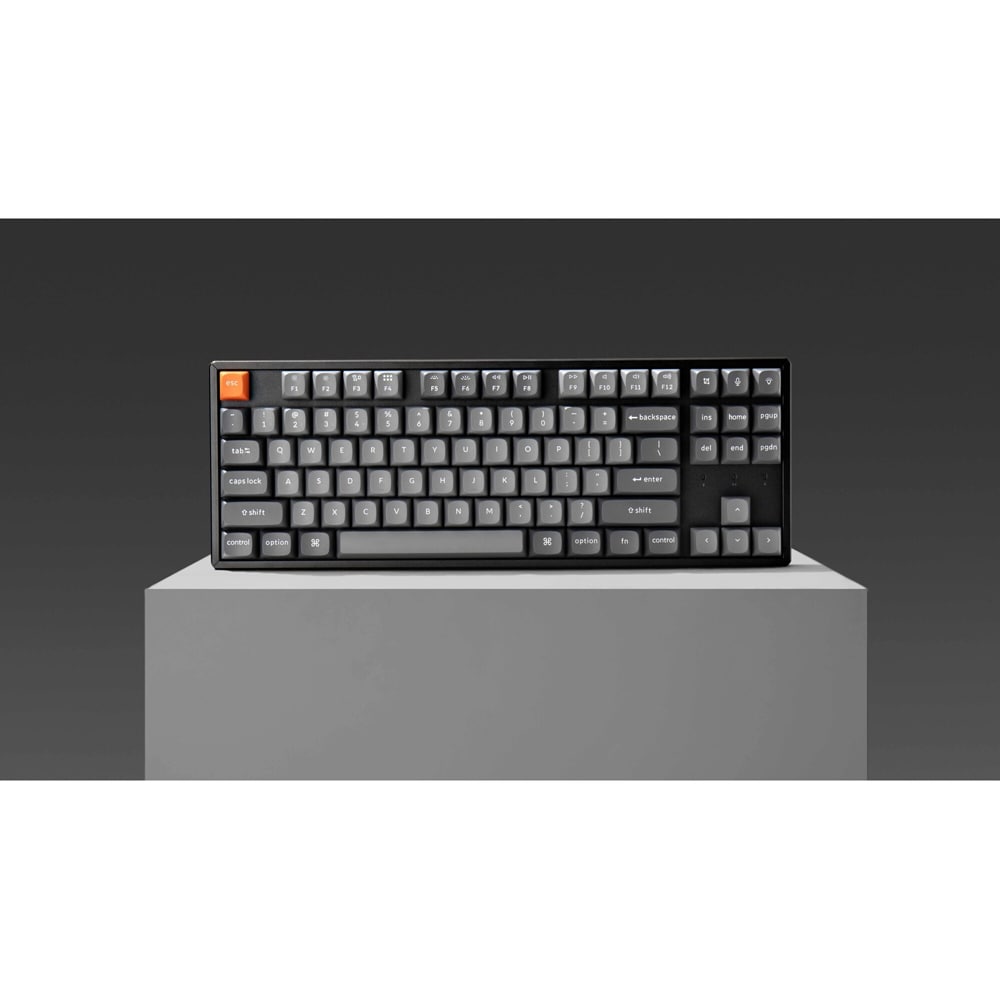 Tastatura Gaming Wireless mecanica KEYCHRON K8 MAX QMK, Bluetooth, USB, Layout US, negru
