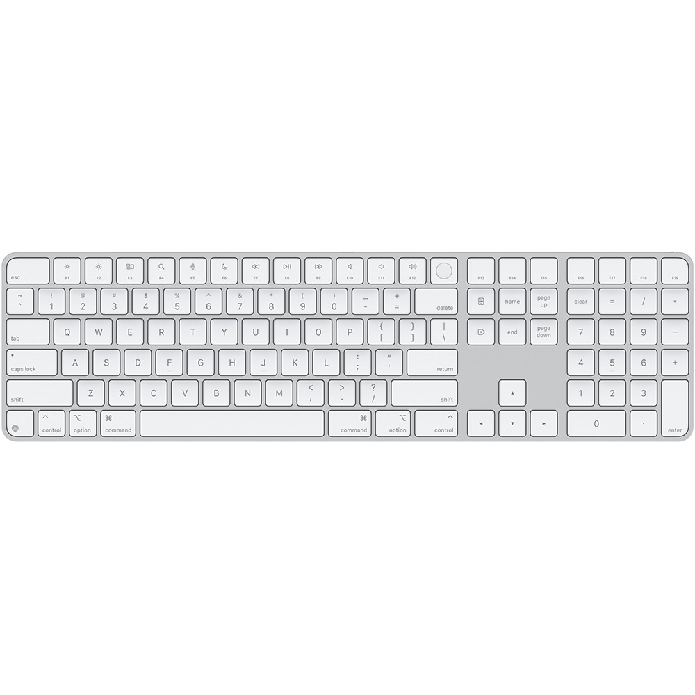 Tastatura Wireless APPLE Magic Keyboard cu Touch ID (2024), USB, Bluetooth, Layout US, alb