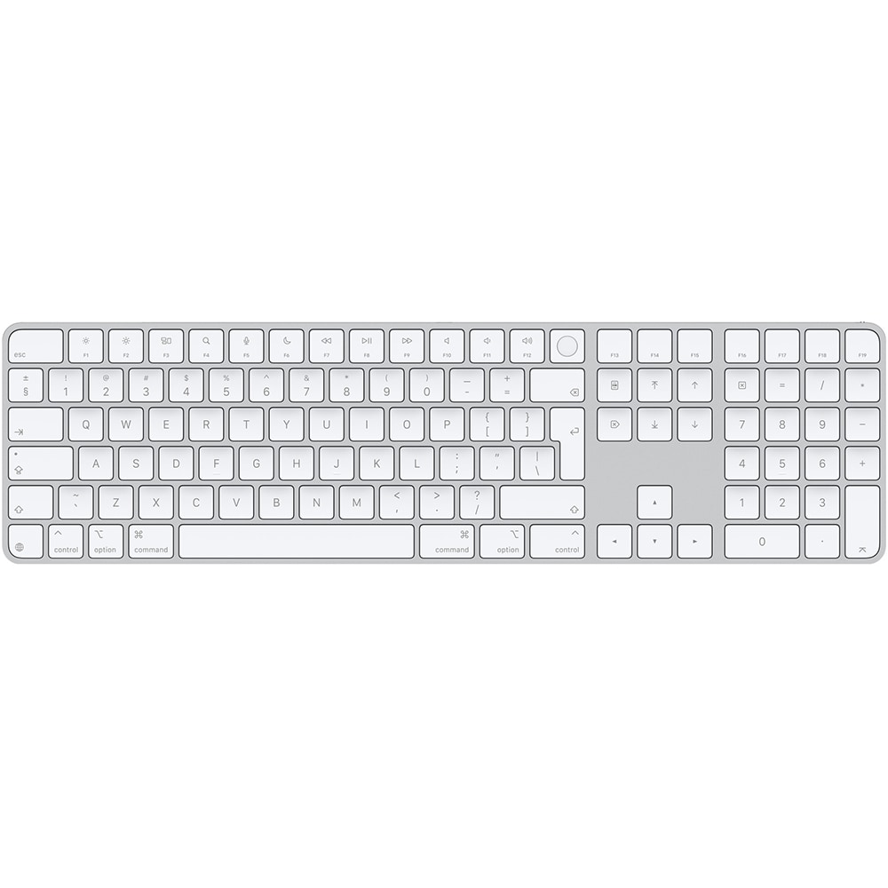 Tastatura Wireless APPLE Magic Keyboard cu Touch ID (2024), USB, Bluetooth, Layout RO, alb