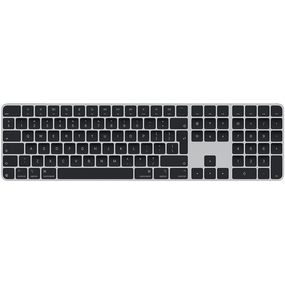 Tastatura Wireless APPLE Magic Keyboard cu Touch ID (2024), USB, Bluetooth, Layout INT English, negru