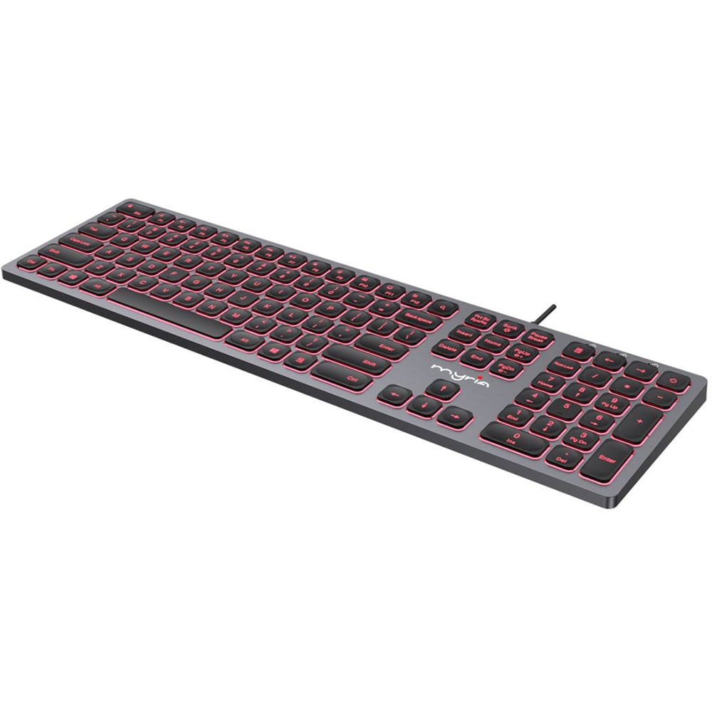 Tastatura cu fir MYRIA MY8537, USB, gri