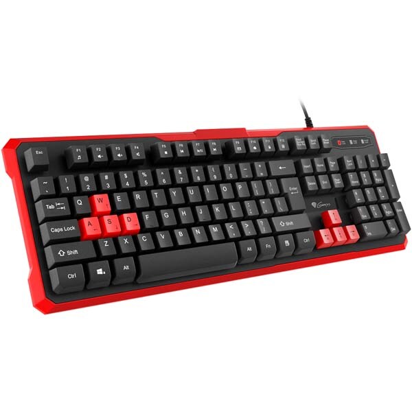 Tastatura Gaming NATEC Genesis RHOD 110, USB, Layout INT, negru-rosu