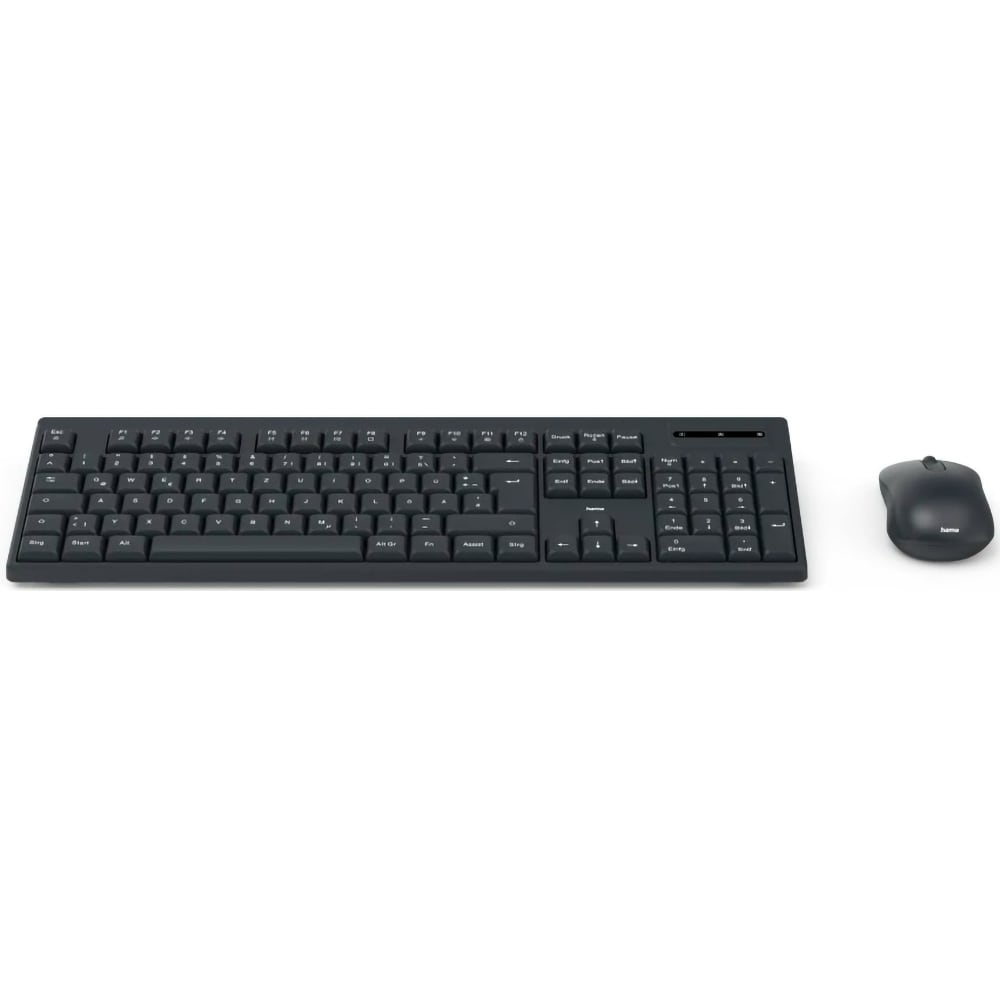 Kit tastatura si mouse Wireless HAMA WKM-100, USB, Layout RO, negru