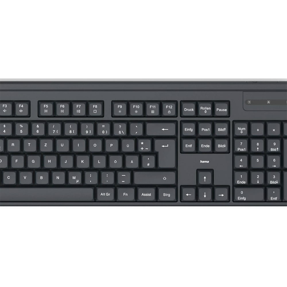 Kit tastatura si mouse Wireless HAMA WKM-100, USB, Layout RO, negru
