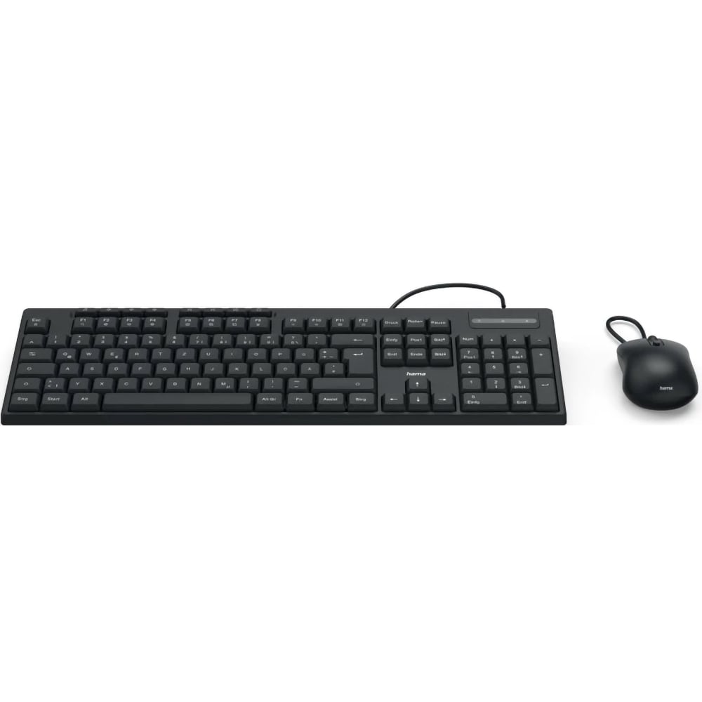 Kit tastatura si mouse HAMA CKM-200, USB, Layout RO, negru