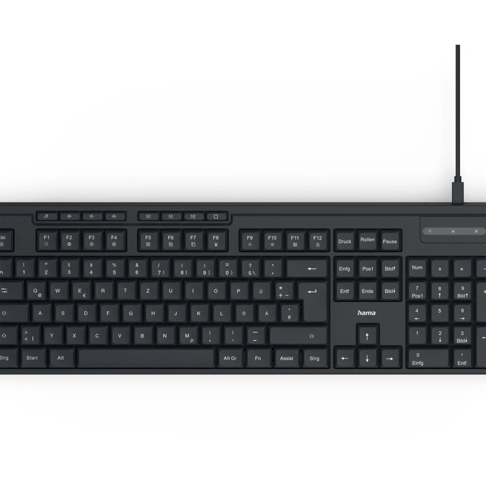 Kit tastatura si mouse HAMA CKM-200, USB, Layout RO, negru