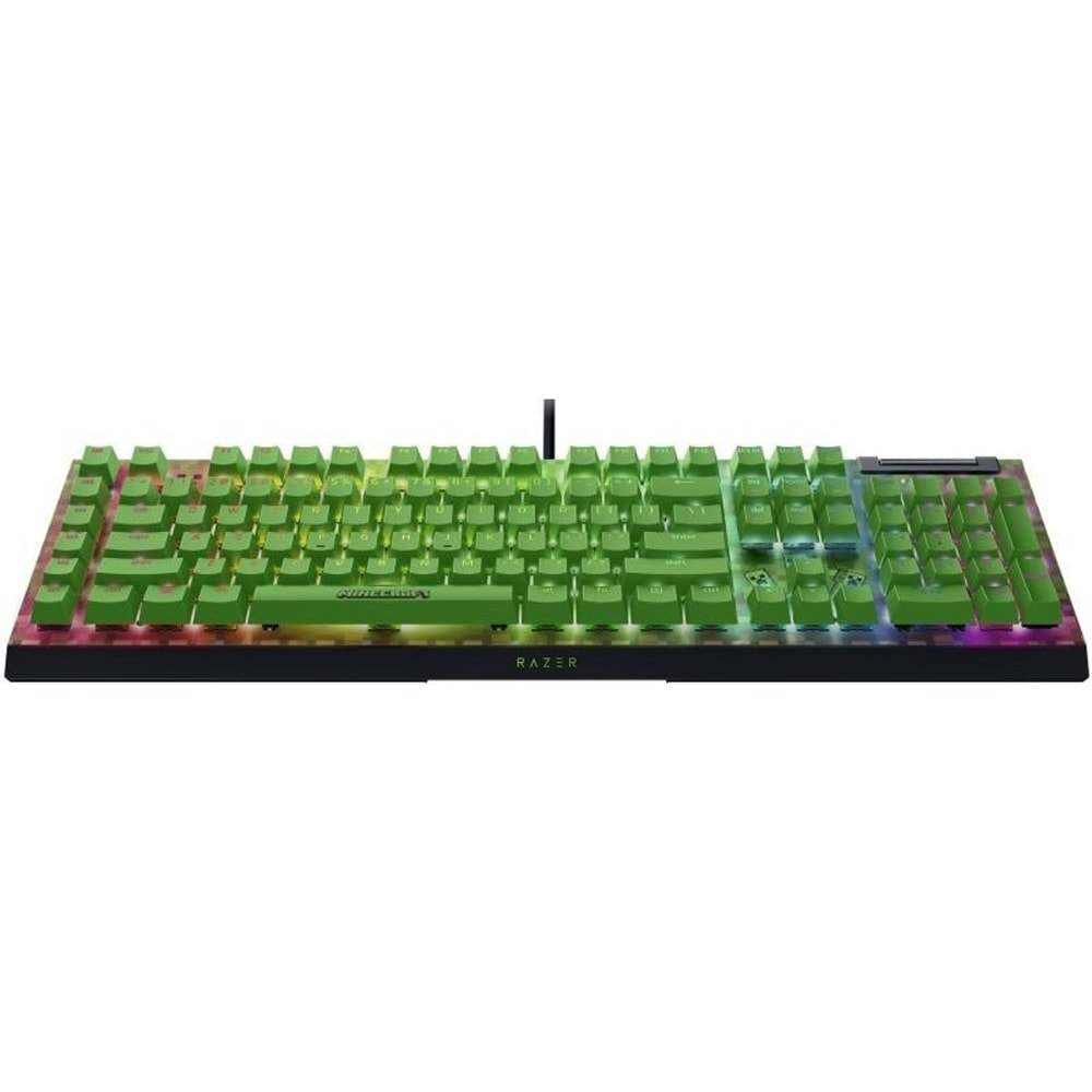 Tastatura Gaming mecanica RAZER BlackWidow V4 X Minecraft Edition, USB, Layout US, negru
