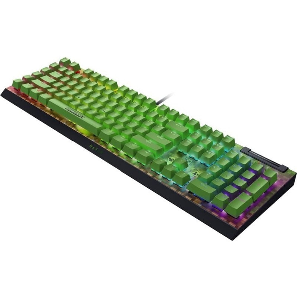 Tastatura Gaming mecanica RAZER BlackWidow V4 X Minecraft Edition, USB, Layout US, negru