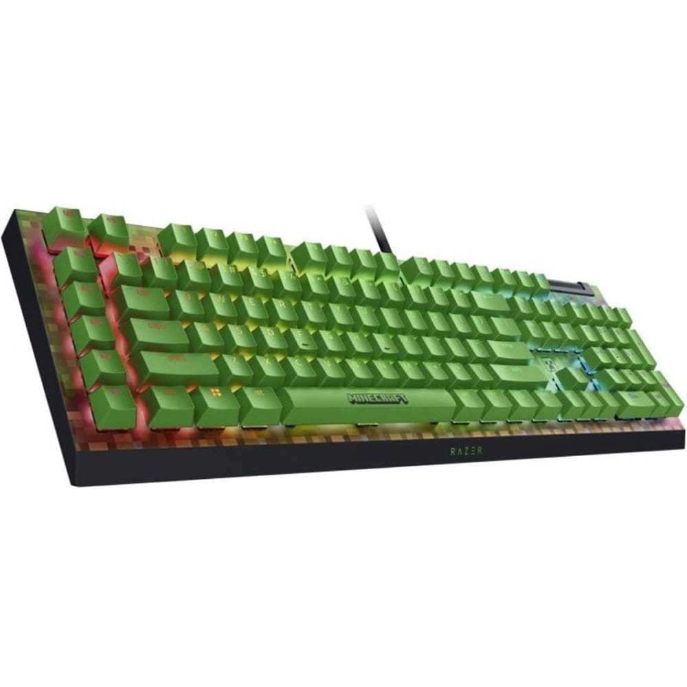 Tastatura Gaming mecanica RAZER BlackWidow V4 X Minecraft Edition, USB, Layout US, negru