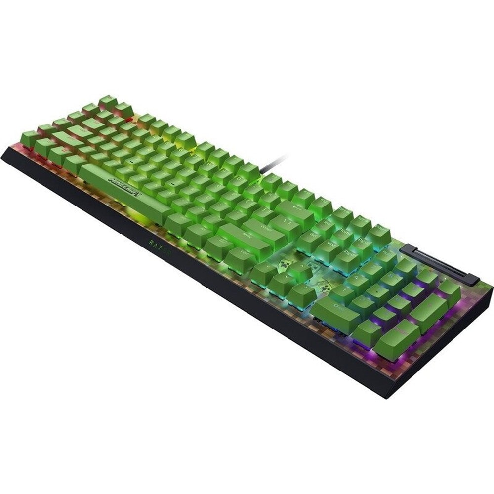 Tastatura Gaming mecanica RAZER BlackWidow V4 X Minecraft Edition, USB, Layout US, negru