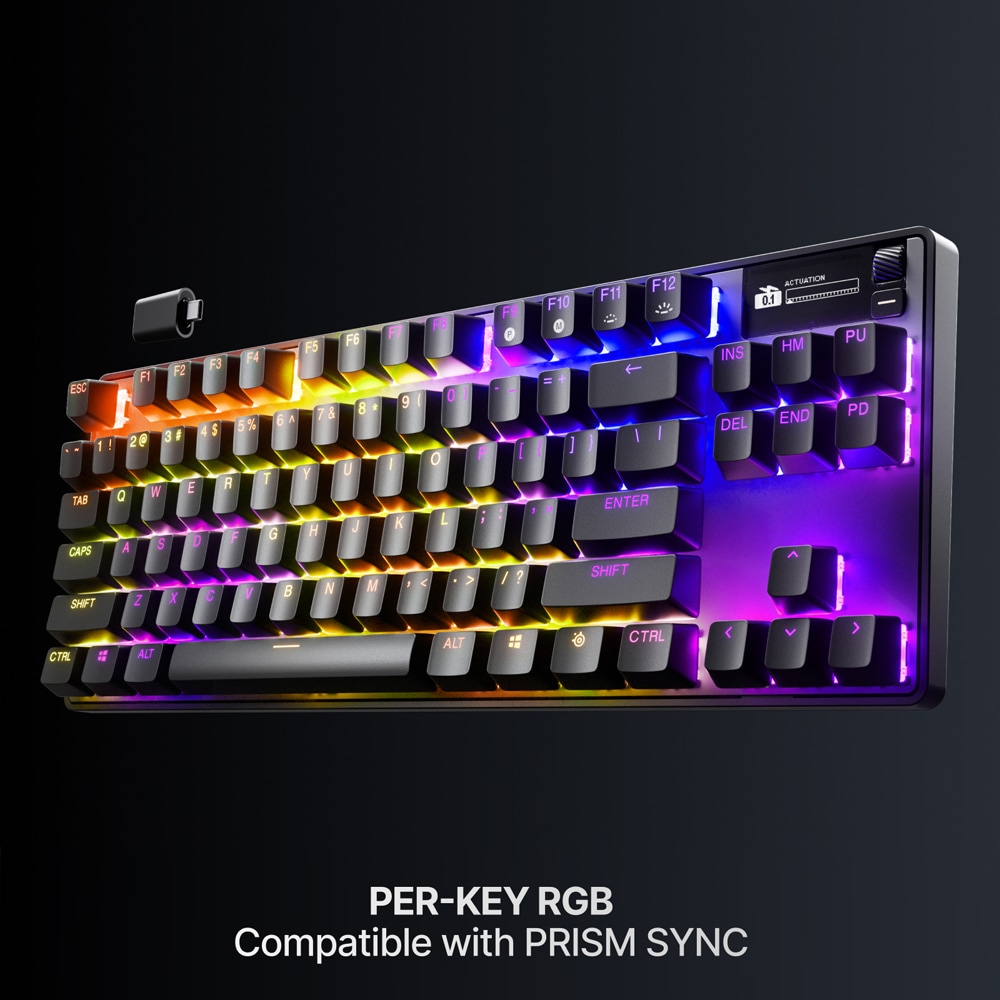 Tastatura Gaming Wireless mecanica STEELSERIES Apex Pro TKL Gen 3, Bluetooth, USB, Layout US, negru