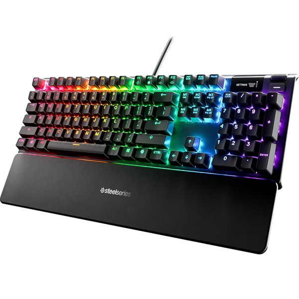 Tastatura Gaming mecanica STEELSERIES Apex 5, Hybrid blue mechanical Switch, USB, negru